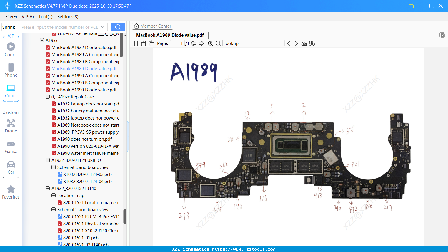 Laptop Apple MacBook A1989 Diode Value